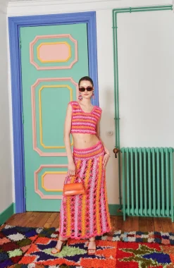Celia B Aden Skirt Pink New
