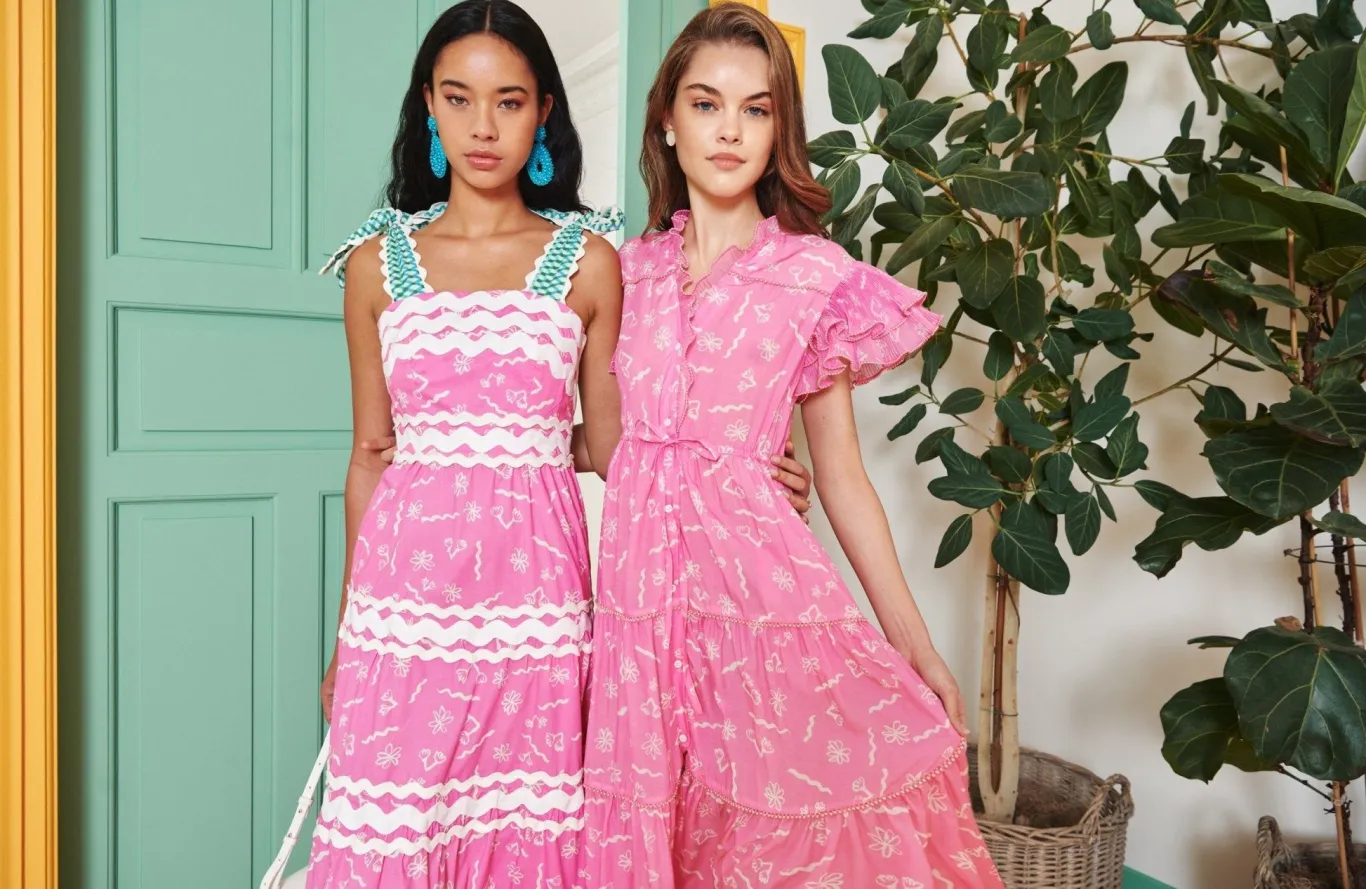 Celia B Aruna Dress Pink Clearance