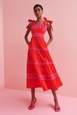 Celia B Jade Dress Red Discount