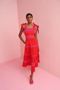 Celia B Jade Dress Red Discount