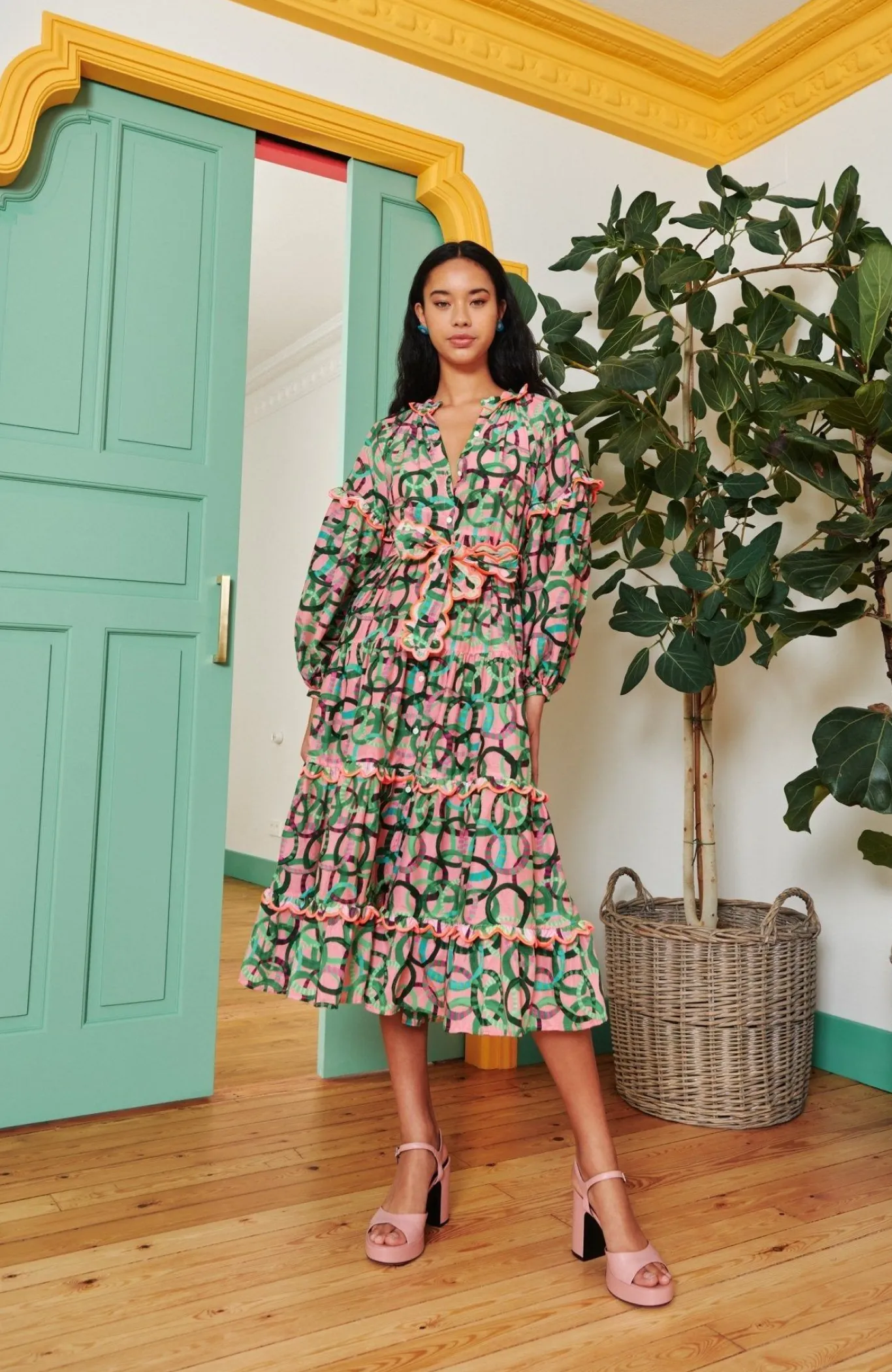 Celia B Nile Dress Multi Outlet