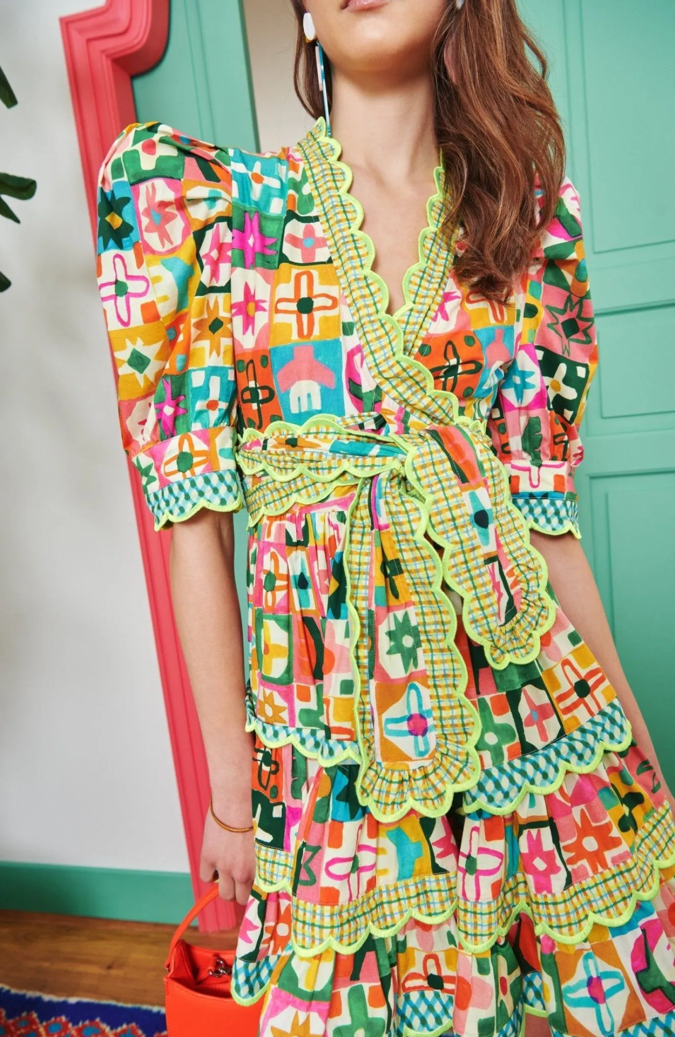 Celia B Oden Dress Multi New