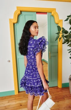 Celia B Sabrina Dress Blue Hot