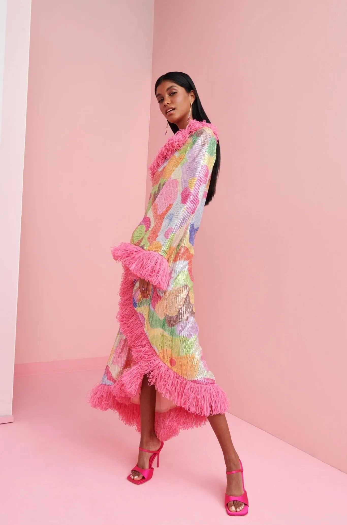 Celia B Willow Dress Multi Clearance